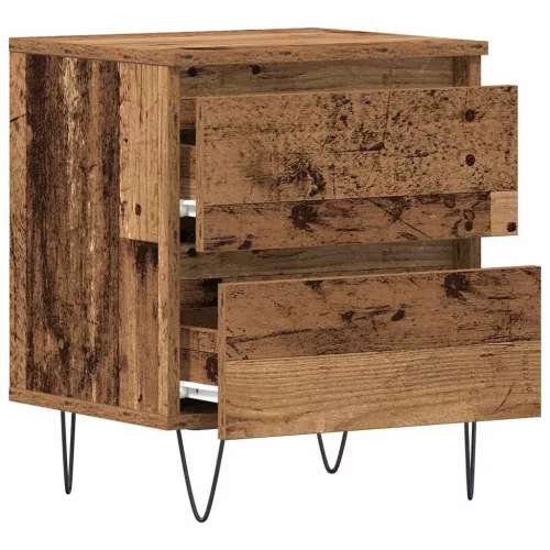 Éjjeliszekrény fiókkal 2 pcs Régi fa 40 x 35 x 50 cm Faanyag
