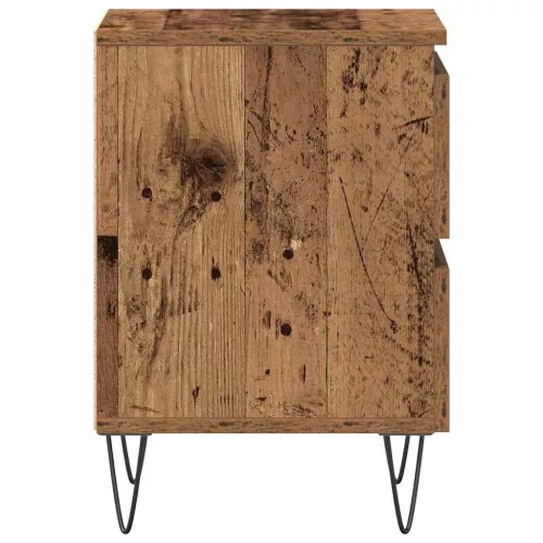 Éjjeliszekrény fiókkal 2 pcs Régi fa 40 x 35 x 50 cm Faanyag