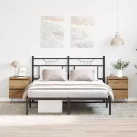   Éjjeliszekrény 2 pcs kézműves tölgy 40 x 35 x 50 cm Faanyag