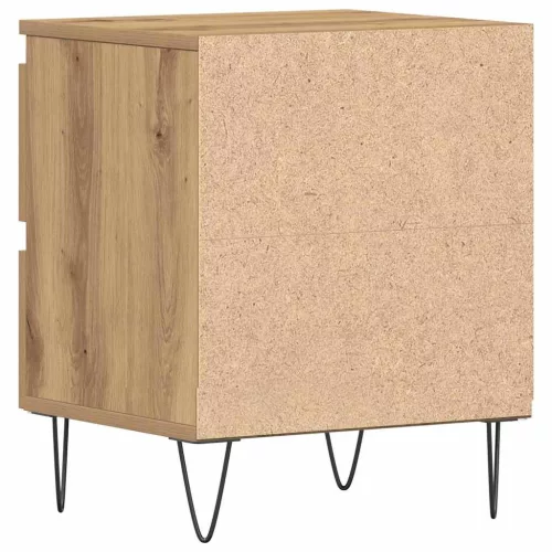 Éjjeliszekrény 2 pcs kézműves tölgy 40 x 35 x 50 cm Faanyag