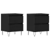 Éjjeliszekrény 2 pcs Musta tammi 40 x 35 x 50 cm Faanyag