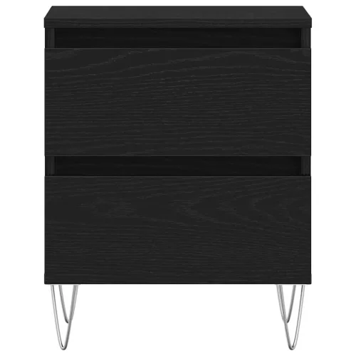 Éjjeliszekrény 2 pcs Musta tammi 40 x 35 x 50 cm Faanyag