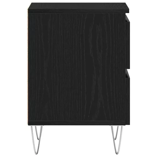 Éjjeliszekrény 2 pcs Musta tammi 40 x 35 x 50 cm Faanyag
