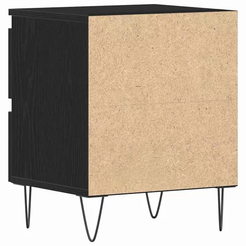 Éjjeliszekrény 2 pcs Musta tammi 40 x 35 x 50 cm Faanyag