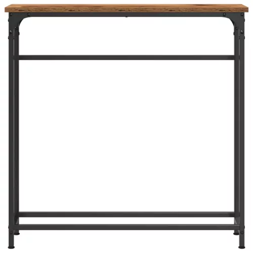 Konzolasztal Öreg fa 75 x 19.5 x 75 cm Műgyantás fa és fém