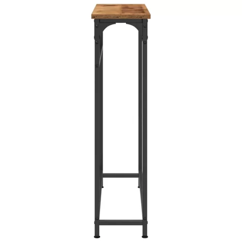 Konzolasztal Öreg fa 75 x 19.5 x 75 cm Műgyantás fa és fém