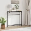 Konzolasztal Musta tammi 75 x 19.5 x 75 cm Műgyantás fa és fém