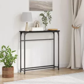   Konzolasztal Musta tammi 75 x 19.5 x 75 cm Műgyantás fa és fém