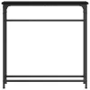 Konzolasztal Musta tammi 75 x 19.5 x 75 cm Műgyantás fa és fém