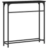 Konzolasztal Musta tammi 75 x 19.5 x 75 cm Műgyantás fa és fém