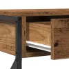 Konzol Asztal Régi fa 100 x 28 x 75 cm Műgyantás fa és fém
