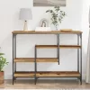 Konzolasztal Régi fa 100 x 35 x 75 cm Műgyantás fa és fém