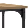 Konzolasztal polcokkal kézműves tölgy 100 x 35 x 75 cm