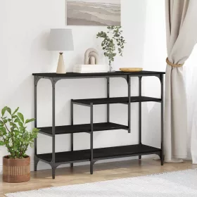   Konzolasztal Musta tammi 100 x 35 x 75 cm Műgyantás fa és fém