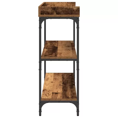 Konzolasztal Régi fa 100 x 30 x 80 cm Műgyantás fa és fém