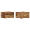 Éjjeliszekrény 2 pcs Régi fa 35 x 35 x 20 cm Faanyag