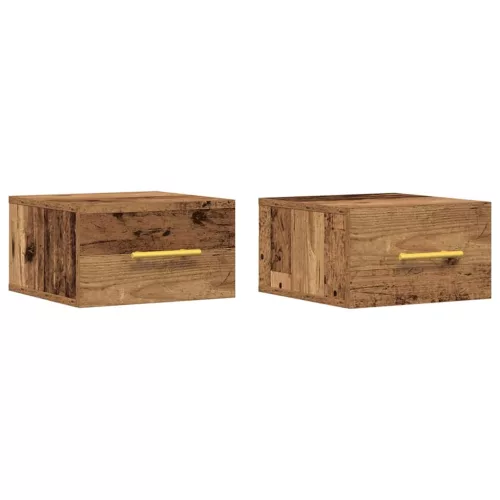 Éjjeliszekrény 2 pcs Régi fa 35 x 35 x 20 cm Faanyag