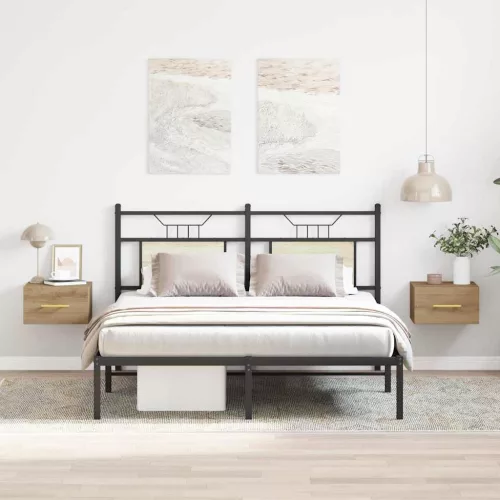 Éjjeliszekrény 2 pcs kézműves tölgy 35 x 35 x 20 cm Faanyag