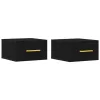 Éjjeliszekrény 2 pcs Musta tammi 35 x 35 x 20 cm Faanyag