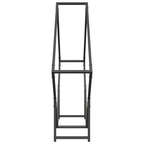 Fekete hidegen hengerelt acél tűzifatároló 100x25x100 cm