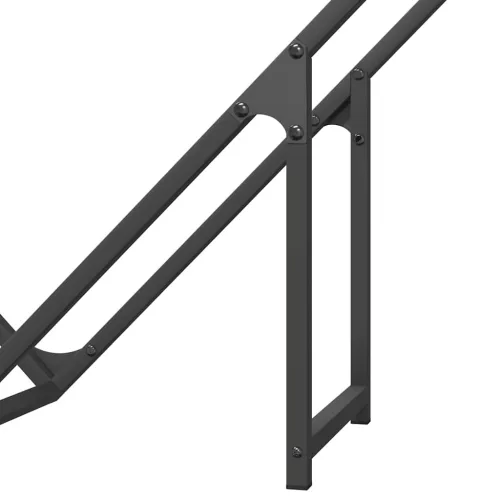 Fekete hidegen hengerelt acél tűzifatároló 100x25x100 cm