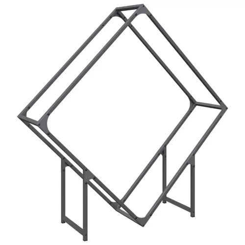 Antracitszürke hidegen hengerelt acél tűzifatároló 100x25x100cm