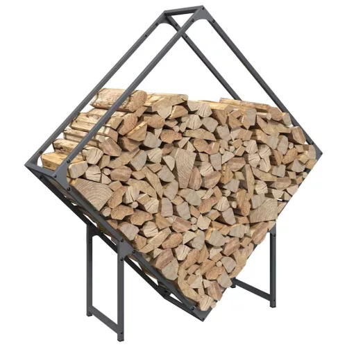 Antracitszürke hidegen hengerelt acél tűzifatároló 100x25x100cm