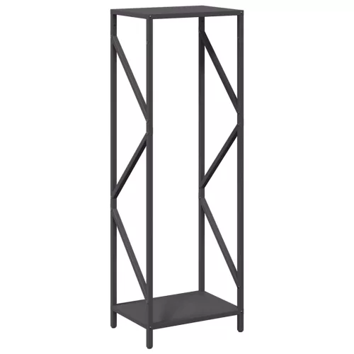 Fekete hidegen hengerelt acél tűzifatároló 34x25x100 cm