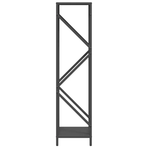 Fekete hidegen hengerelt acél tűzifatároló 34x25x100 cm