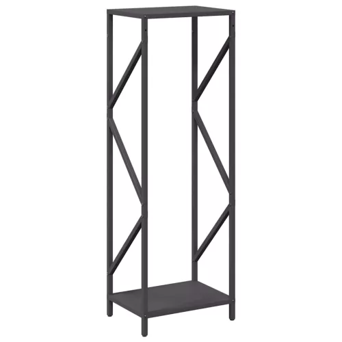 Fekete hidegen hengerelt acél tűzifatároló 34x25x100 cm