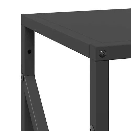 Fekete hidegen hengerelt acél tűzifatároló 34x25x100 cm