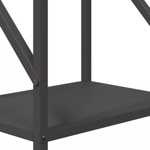 Fekete hidegen hengerelt acél tűzifatároló 34x25x100 cm