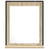 Fürdőszobai tükör polcokkal Fekete 50 x 12 x 60 cm Faanyag