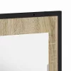 Fürdőszobai tükör polcokkal Fekete 50 x 12 x 60 cm Faanyag