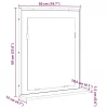 Fürdőszobai tükör polcokkal Fekete 50 x 12 x 60 cm Faanyag