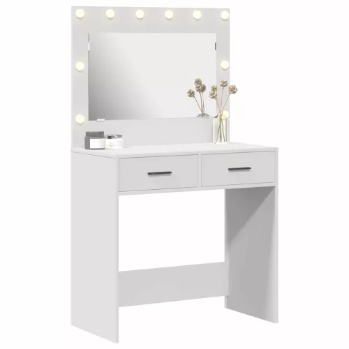 Sminkasztal fiókkal tárolóval Fehér 78.5 x 41 x 135 cm Faanyag