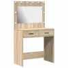 Sminkasztal fiókkal sonoma tölgy 78.5 x 41 x 135 cm Faanyag
