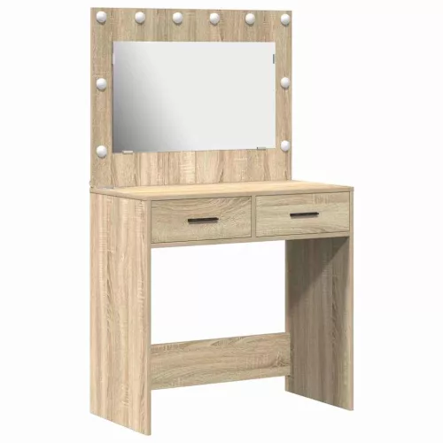 Sminkasztal fiókkal sonoma tölgy 78.5 x 41 x 135 cm Faanyag