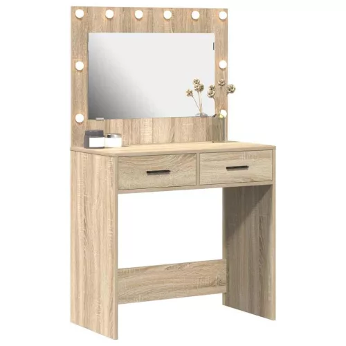 Sminkasztal fiókkal sonoma tölgy 78.5 x 41 x 135 cm Faanyag