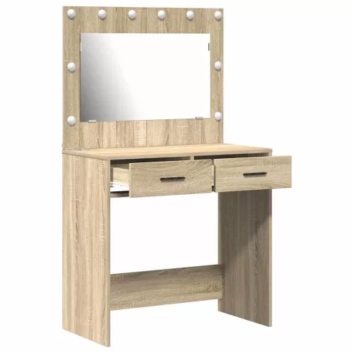 Sminkasztal fiókkal sonoma tölgy 78.5 x 41 x 135 cm Faanyag