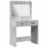 Sminkasztal fiókkal Beton szürke 78.5 x 41 x 135 cm Faanyag