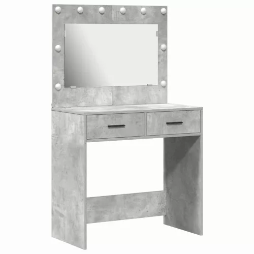 Sminkasztal fiókkal Beton szürke 78.5 x 41 x 135 cm Faanyag