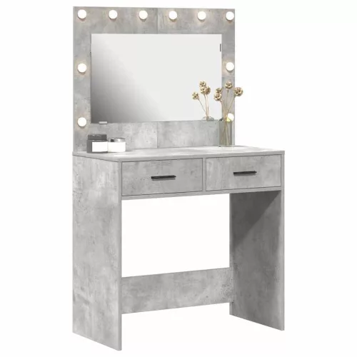 Sminkasztal fiókkal Beton szürke 78.5 x 41 x 135 cm Faanyag