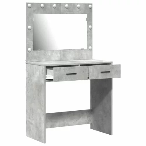 Sminkasztal fiókkal Beton szürke 78.5 x 41 x 135 cm Faanyag