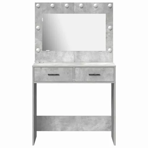 Sminkasztal fiókkal Beton szürke 78.5 x 41 x 135 cm Faanyag