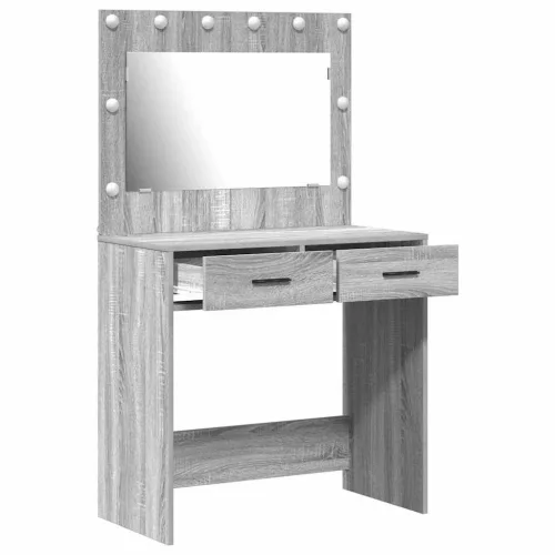 Sminkasztal fiókkal Szürke sonoma 78.5 x 41 x 135 cm Faanyag
