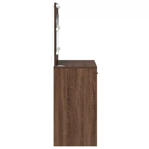Sminkasztal fiókkal barna tölgy 78.5 x 41 x 135 cm Faanyag