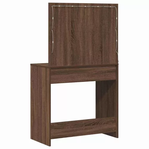 Sminkasztal fiókkal barna tölgy 78.5 x 41 x 135 cm Faanyag