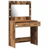 Sminkasztal fiókkal tükörrel Öreg fa 78.5 x 41 x 135 cm Faanyag