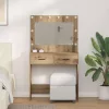 Sminkasztal fiókkal kézműves tölgy 78.5 x 41 x 135 cm Faanyag